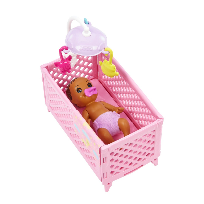 Papusa barbie mamica bruneta cu bebelus [5]