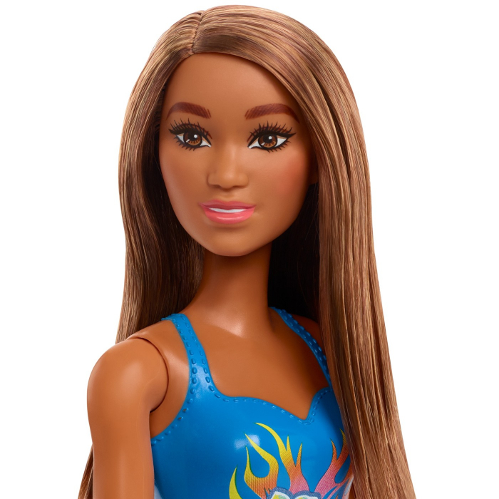 Papusa barbie satena cu costum de baie albastru [4]