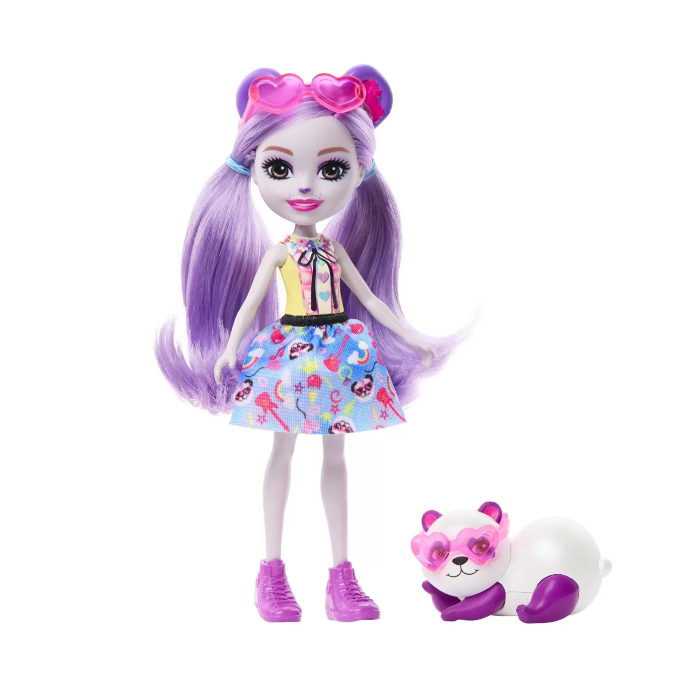 Papusa Clamber si animalutul Pemma Panda Enchantimals Glam Party [5]
