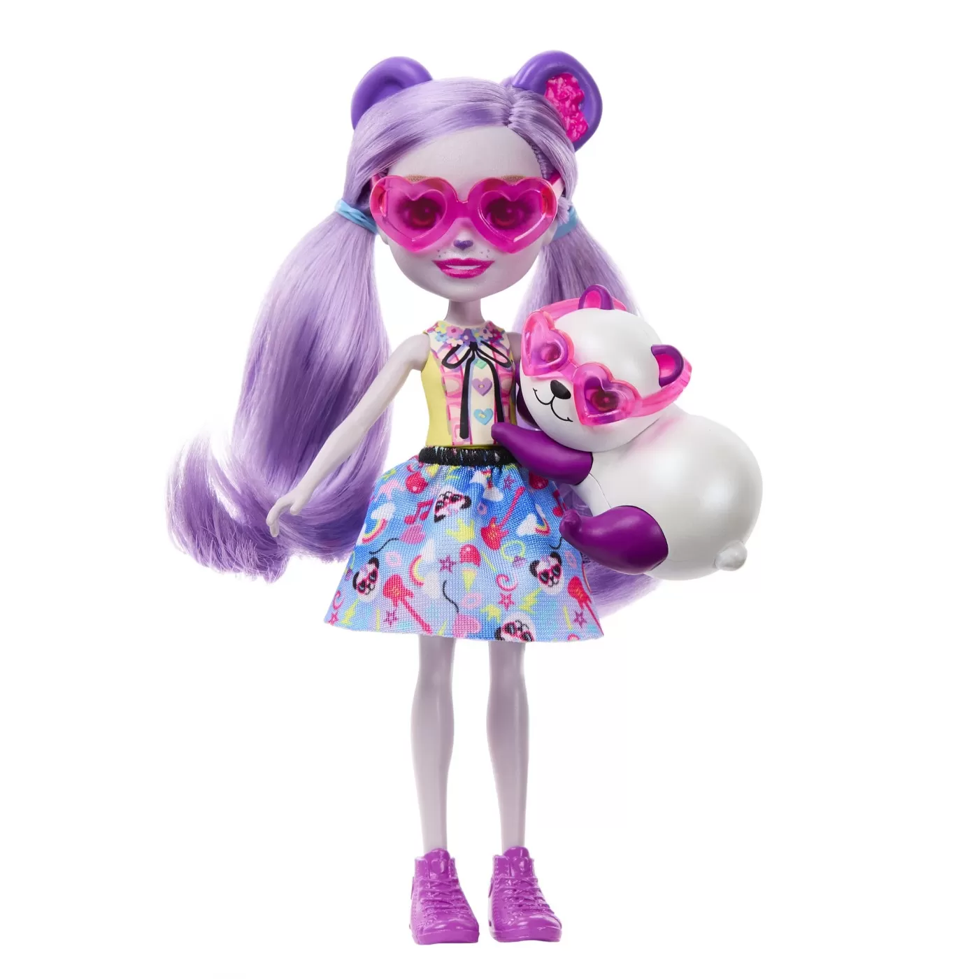 Papusa Clamber si animalutul Pemma Panda Enchantimals Glam Party [2]