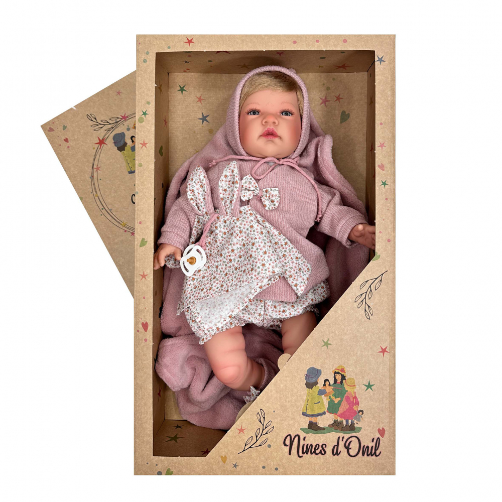 Papusa Nines D'Onil, Celia, nou-nascut, premium, cu parul blond, cu miros de vanilie, 1700 gr, 48 cm [6]
