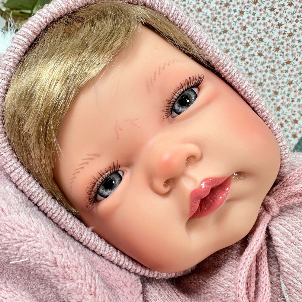 Papusa Nines D'Onil, Celia, nou-nascut, premium, cu parul blond, cu miros de vanilie, 1700 gr, 48 cm [2]