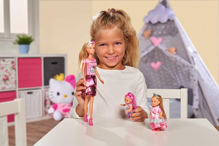 Papusa Steffi cu Fustița cu Paiete Hello Kitty  [7]