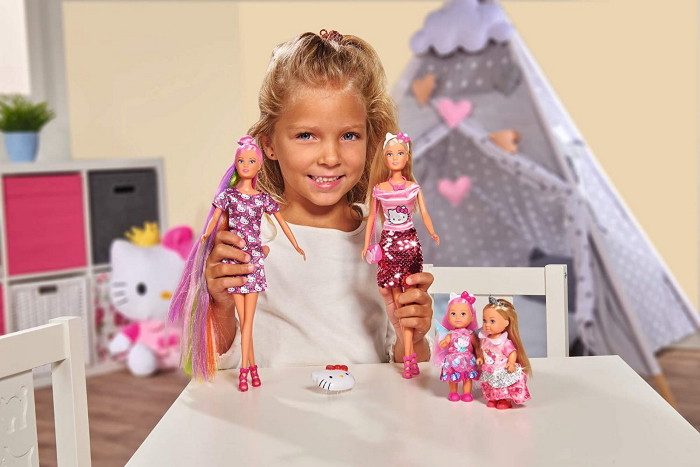 Papusa Steffi cu Fustița cu Paiete Hello Kitty  [3]