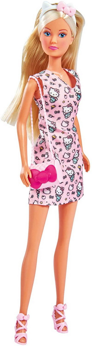 Papusa Steffi Love Hello Kitty Fashion Roz Deschis [2]
