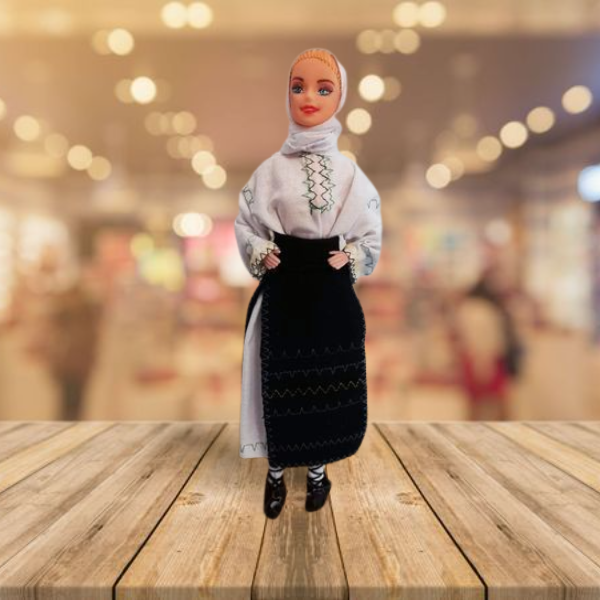 Papusa imbracata in haine traditionale, Regiunea Dobrogea, 30 cm