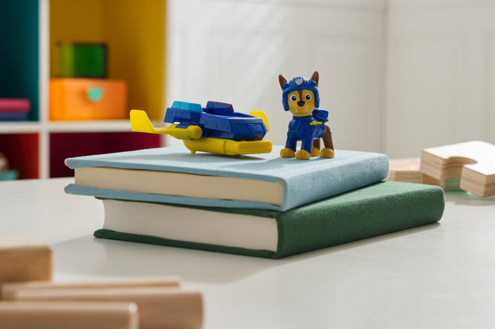 PATRULA CATELUSILOR ACTION PUPS SET VEHICUL DE SALVARE HOVERBOARD SI FIGURINA CHASE 5 CM [4]