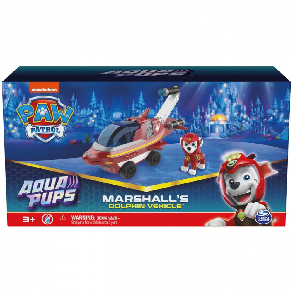 PATRULA CATELUSILOR AQUA PUPS MARSHALL SI VEHICULUL DE SALVARE DOLPHIN [1]