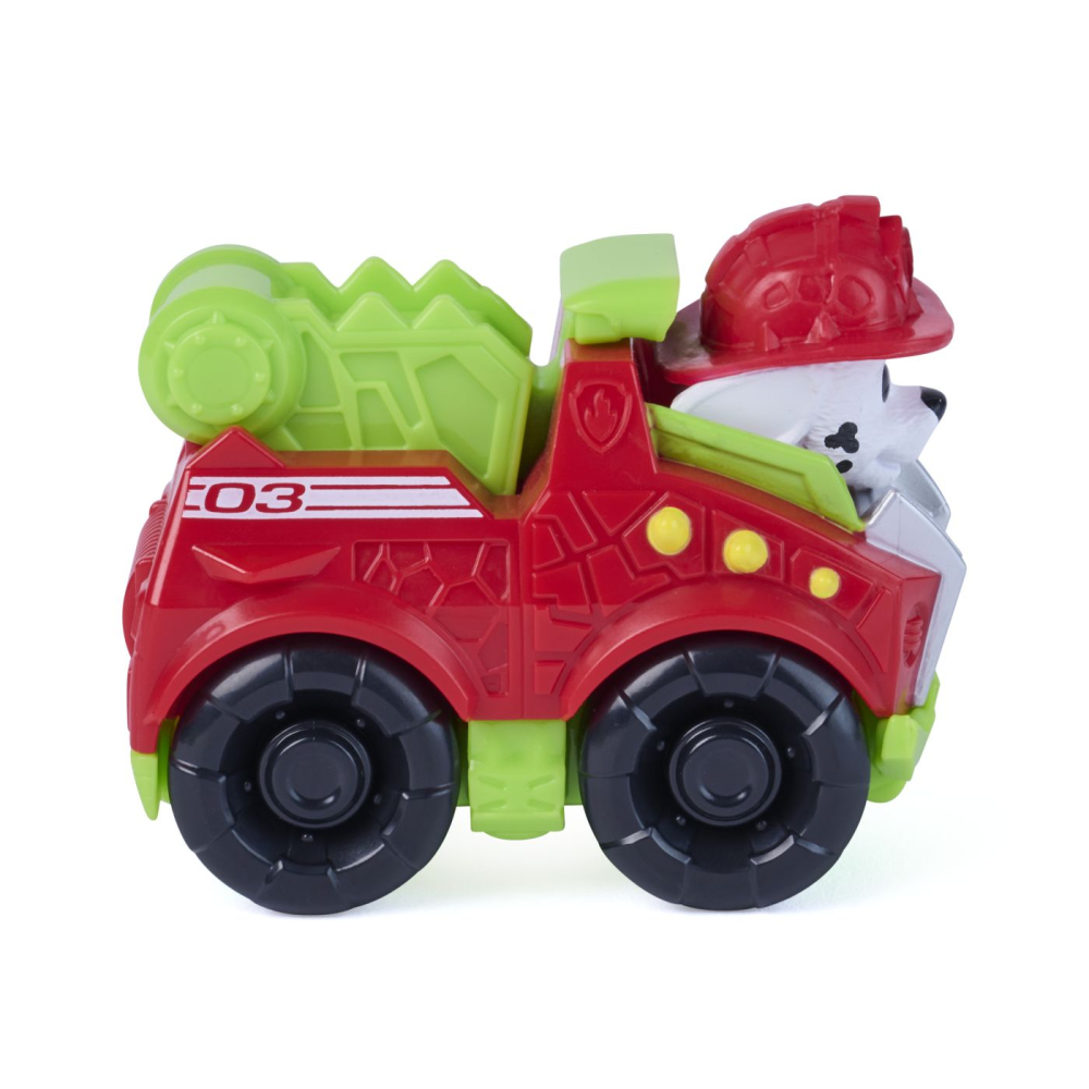 PATRULA CATELUSILOR FILMUL CU DINOZAURI PUP SQUAD RACERS VEHICUL CU FIGURINA MARSHALL 6.5CM [3]