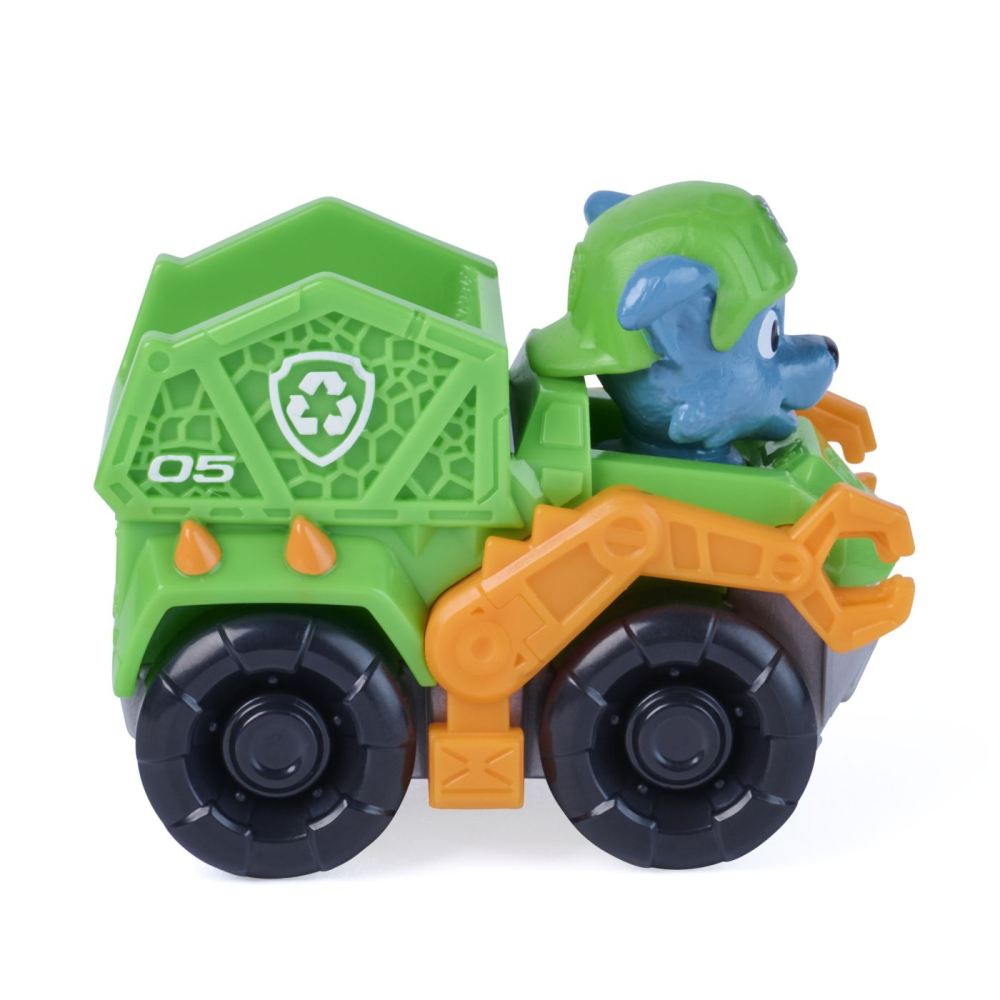PATRULA CATELUSILOR FILMUL CU DINOZAURI PUP SQUAD RACERS VEHICUL CU FIGURINA ROCKY 6.5CM [3]