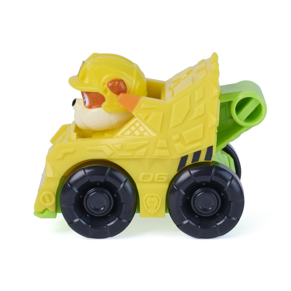 PATRULA CATELUSILOR FILMUL CU DINOZAURI PUP SQUAD RACERS VEHICUL CU FIGURINA RUBBLE 6.5CM [4]