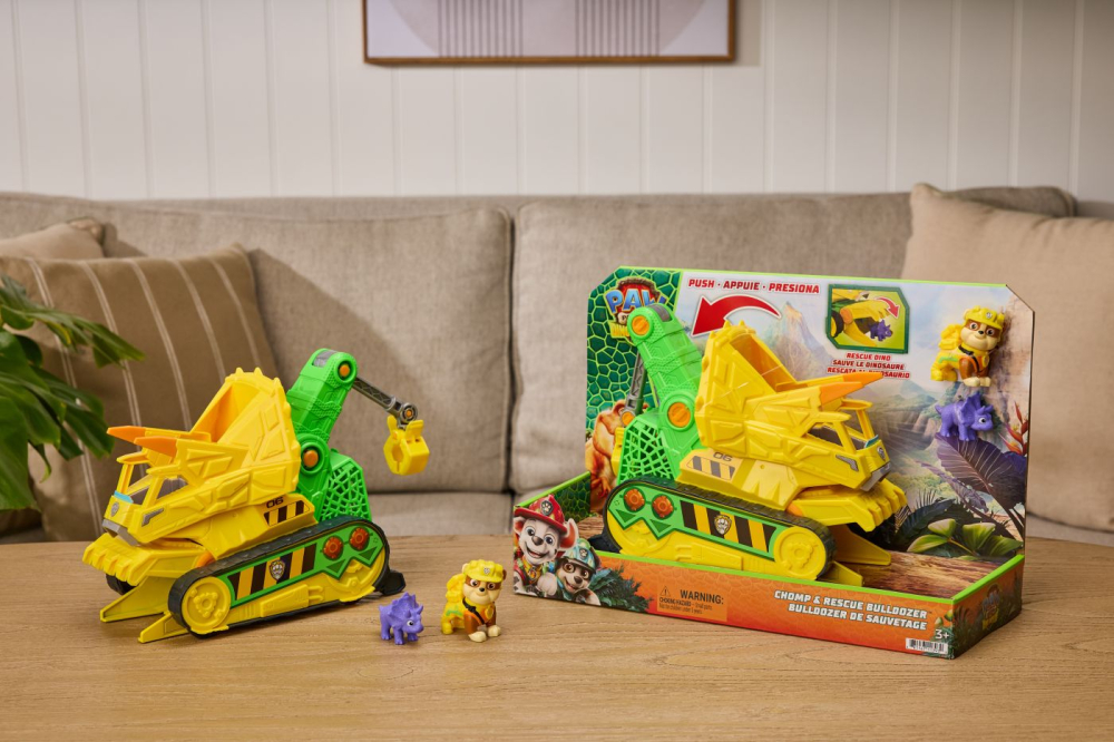 PATRULA CATELUSILOR FILMUL CU DINOZAURI SET BULDOZER CU FIGURINA RUBBLE SI ACCESORII [2]
