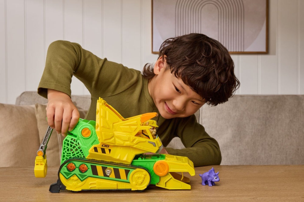 PATRULA CATELUSILOR FILMUL CU DINOZAURI SET BULDOZER CU FIGURINA RUBBLE SI ACCESORII [4]