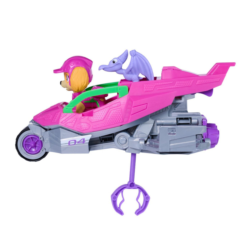 PATRULA CATELUSILOR FILMUL CU DINOZAURI SET DINO VEHICUL AVION CU FIGURINA SKYE SI ACCESORII 15CM [5]