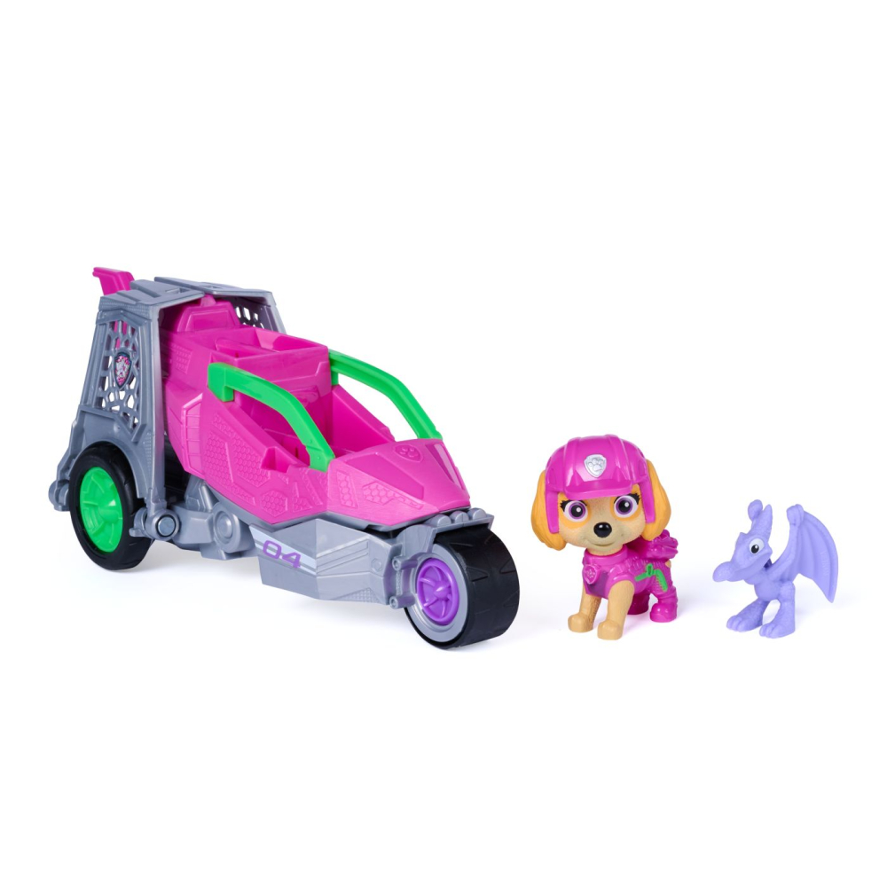 PATRULA CATELUSILOR FILMUL CU DINOZAURI SET DINO VEHICUL AVION CU FIGURINA SKYE SI ACCESORII 15CM [2]