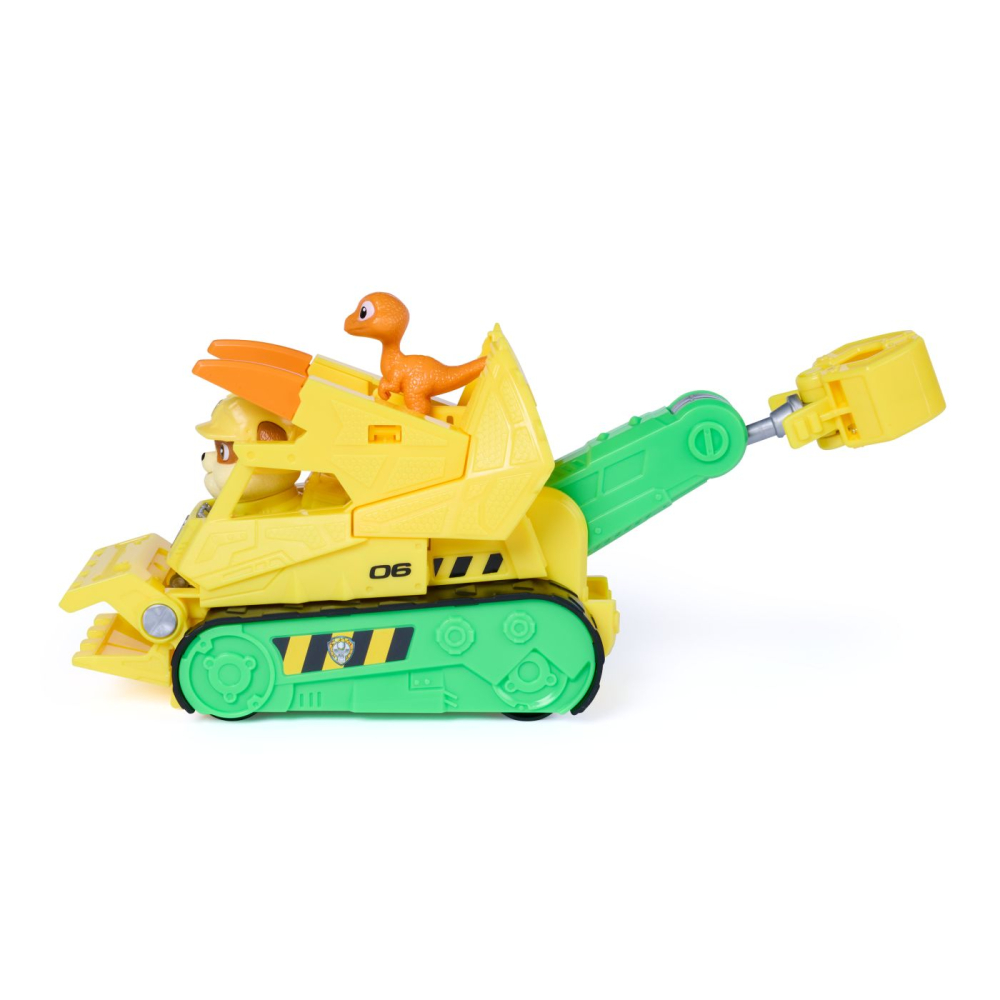 PATRULA CATELUSILOR FILMUL CU DINOZAURI SET DINO VEHICUL BULDOZER CU FIGURINA RUBBLE SI ACCESORII 15CM [8]