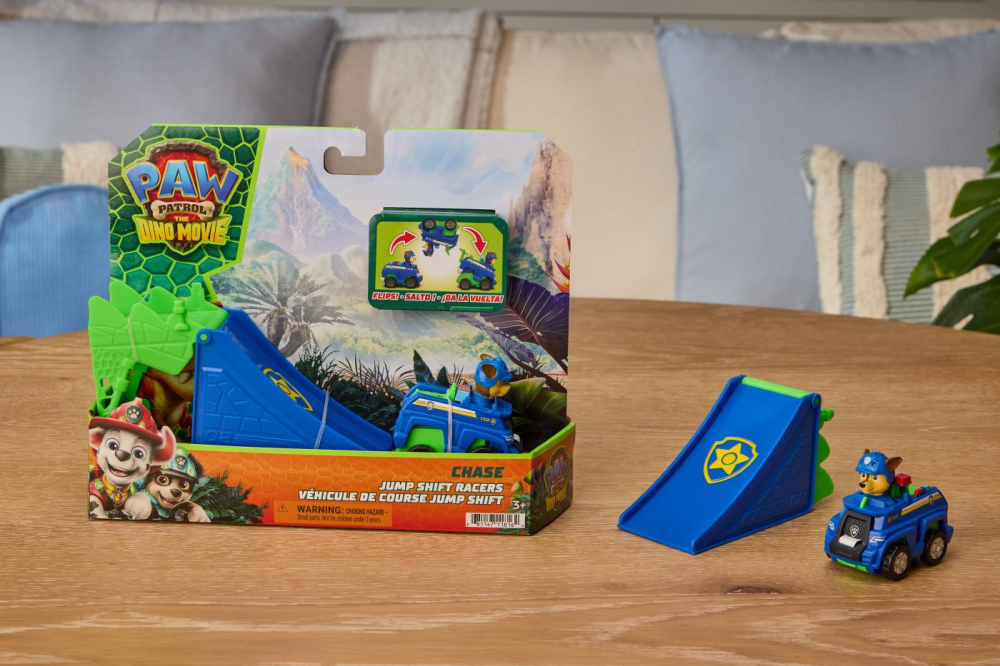 PATRULA CATELUSILOR FILMUL CU DINOZAURI SET VEHICUL CU RAMPA SI FIGURINA CHASE [9]