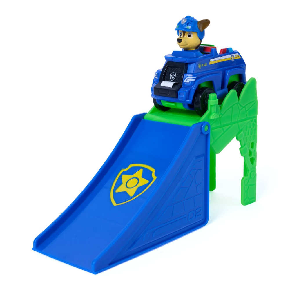 PATRULA CATELUSILOR FILMUL CU DINOZAURI SET VEHICUL CU RAMPA SI FIGURINA CHASE [6]