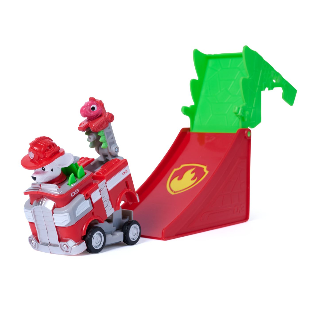 PATRULA CATELUSILOR FILMUL CU DINOZAURI SET VEHICUL CU RAMPA SI FIGURINA MARSHALL [11]