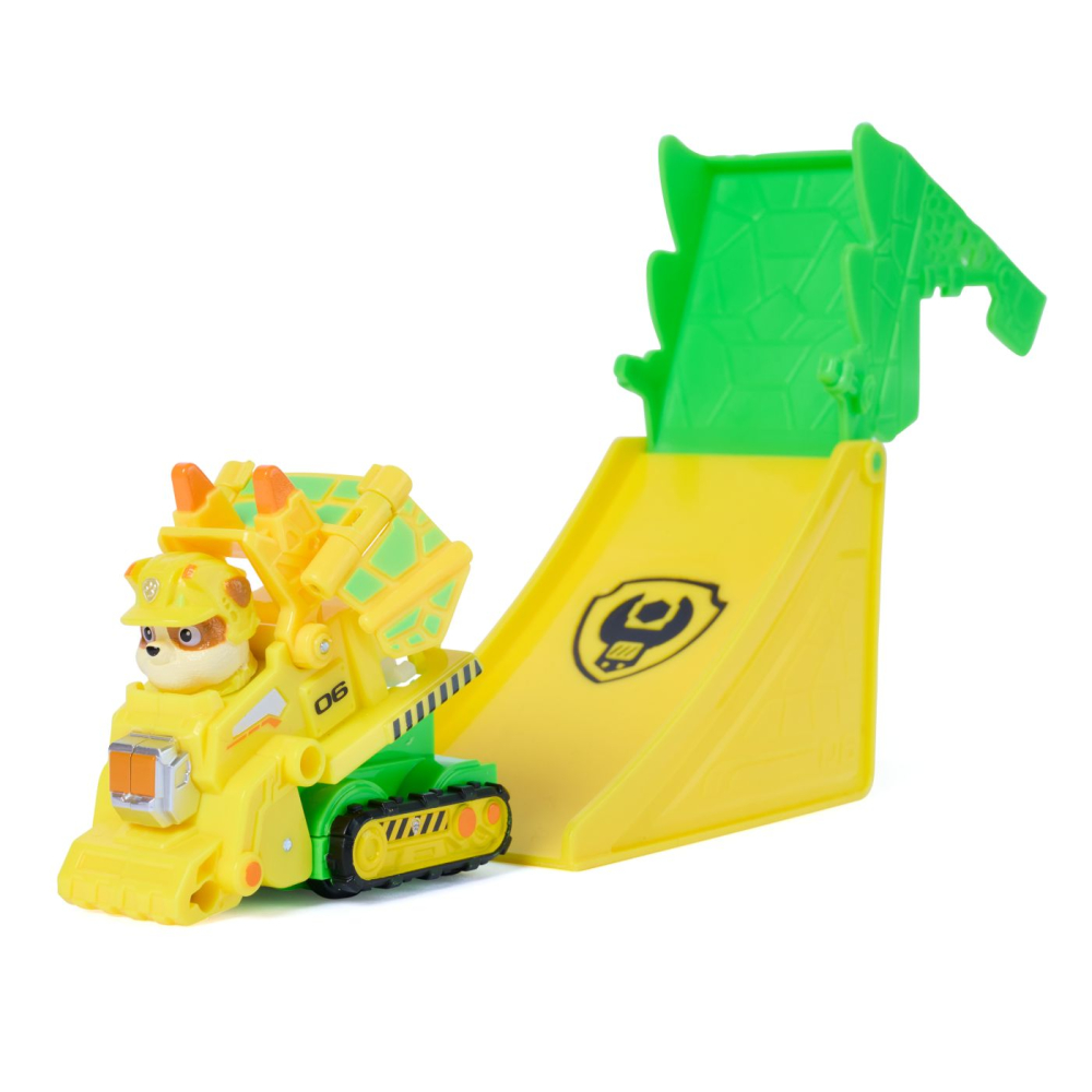 PATRULA CATELUSILOR FILMUL CU DINOZAURI SET VEHICUL CU RAMPA SI FIGURINA RUBBLE [6]
