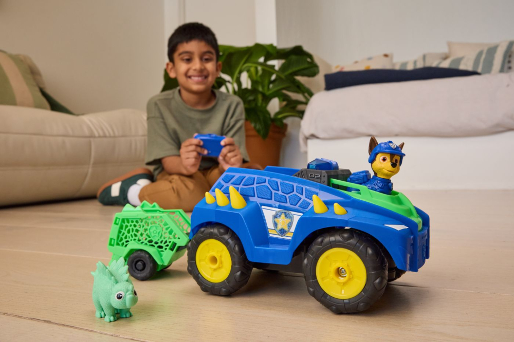 PATRULA CATELUSILOR FILMUL CU DINOZAURI SET VEHICUL DINO RC CU TELECOMANDA FIGURINA CHASE SI ACCESORII [6]