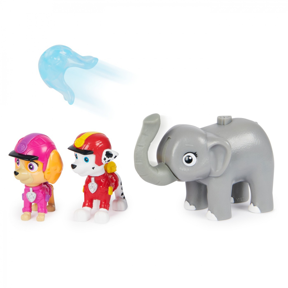 Patrula Catelusilor Jungle Pups Set 3 Figurine Marshall Skye Si Elefantul [5]