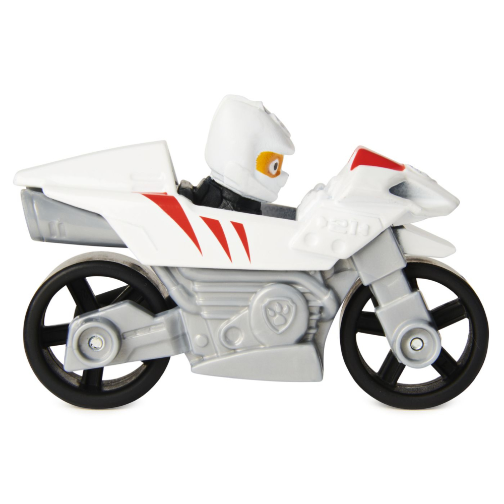 PATRULA CATELUSILOR MACHETA METALICA WILD CAT CU MOTOCICLETA [4]