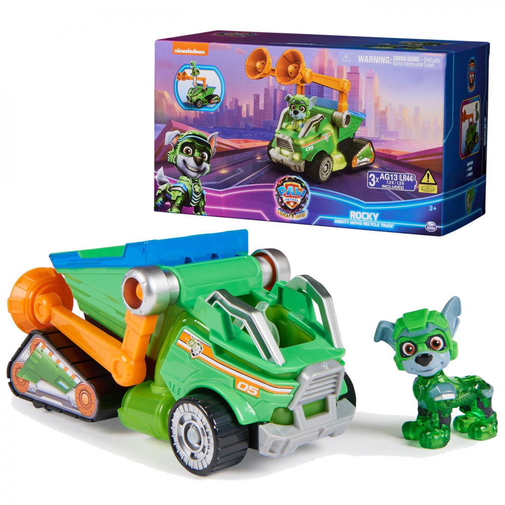 PATRULA CATELUSILOR MIGHTY MOVIE CAMION DE RECICLARE ROCKY [2]