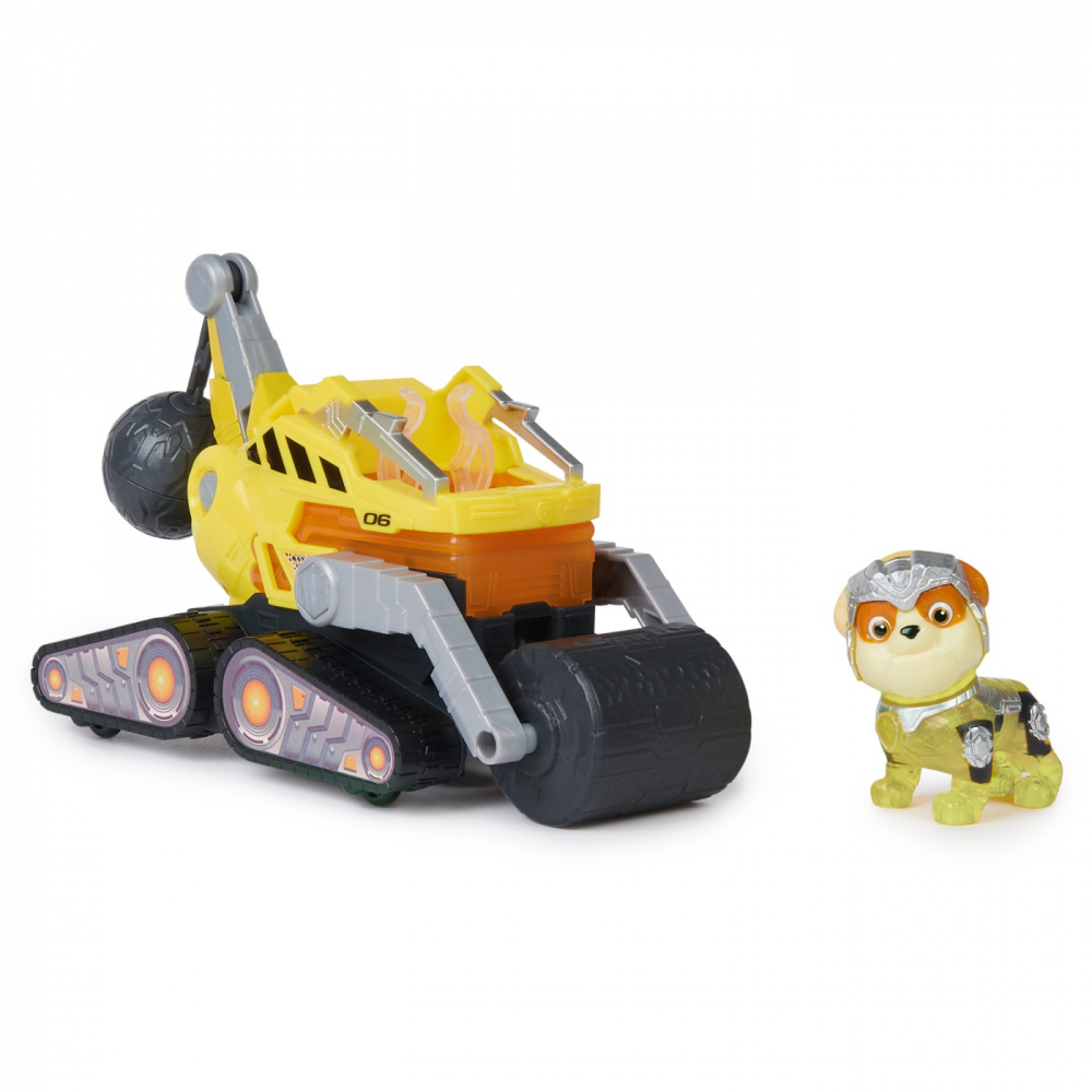 PATRULA CATELUSILOR MIGHTY MOVIE SET FIGURINA RUBBLE SI VEHICUL BULDOZER [2]