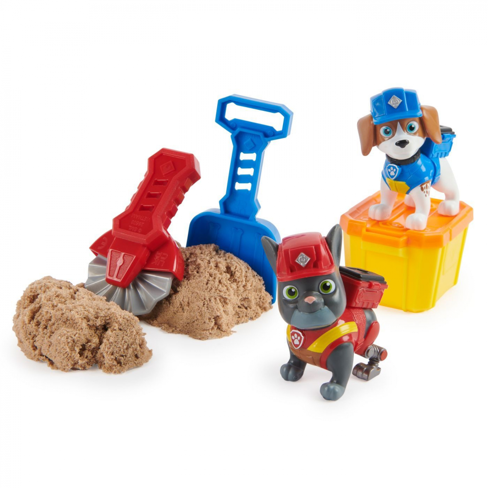 PATRULA CATELUSILOR RUBBLE SI ECHIPA CHARGER SI WHEELER CONSTRUCTIE CU NISIP KINETIC [7]