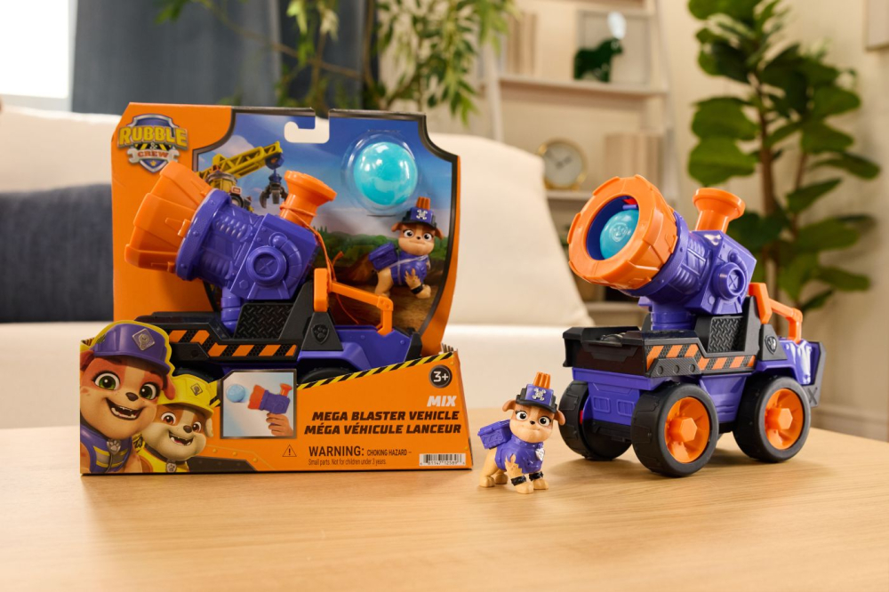 PATRULA CATELUSILOR RUBBLE SI ECHIPA SET FIGURINA SI VEHICUL MEGA BLASTER [2]