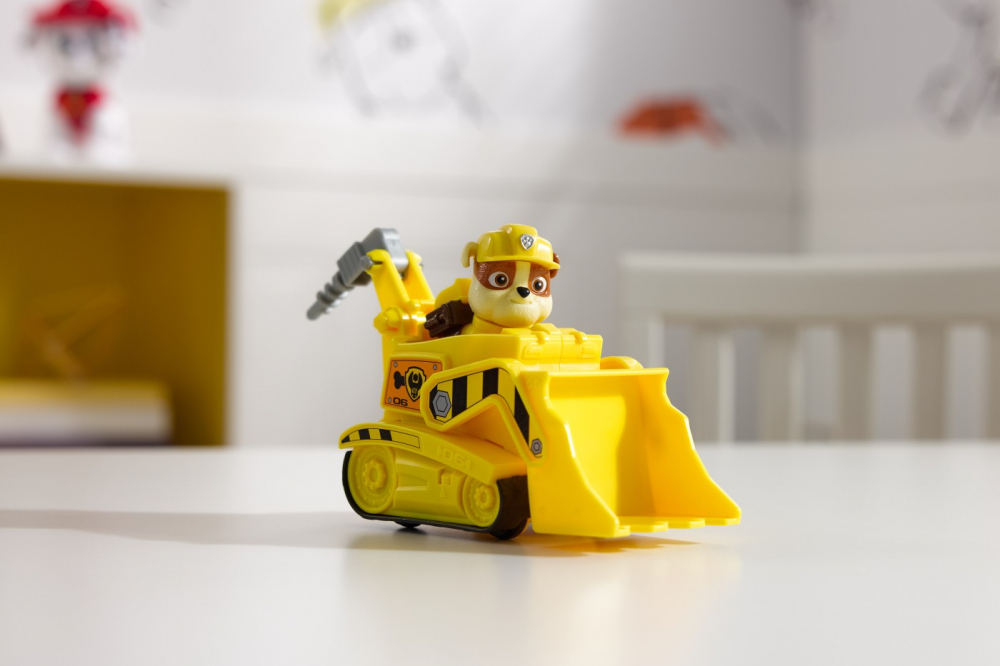 PATRULA CATELUSILOR SET VEHICUL DE BAZA BULDOZER SI FIGURINA RUBBLE [5]