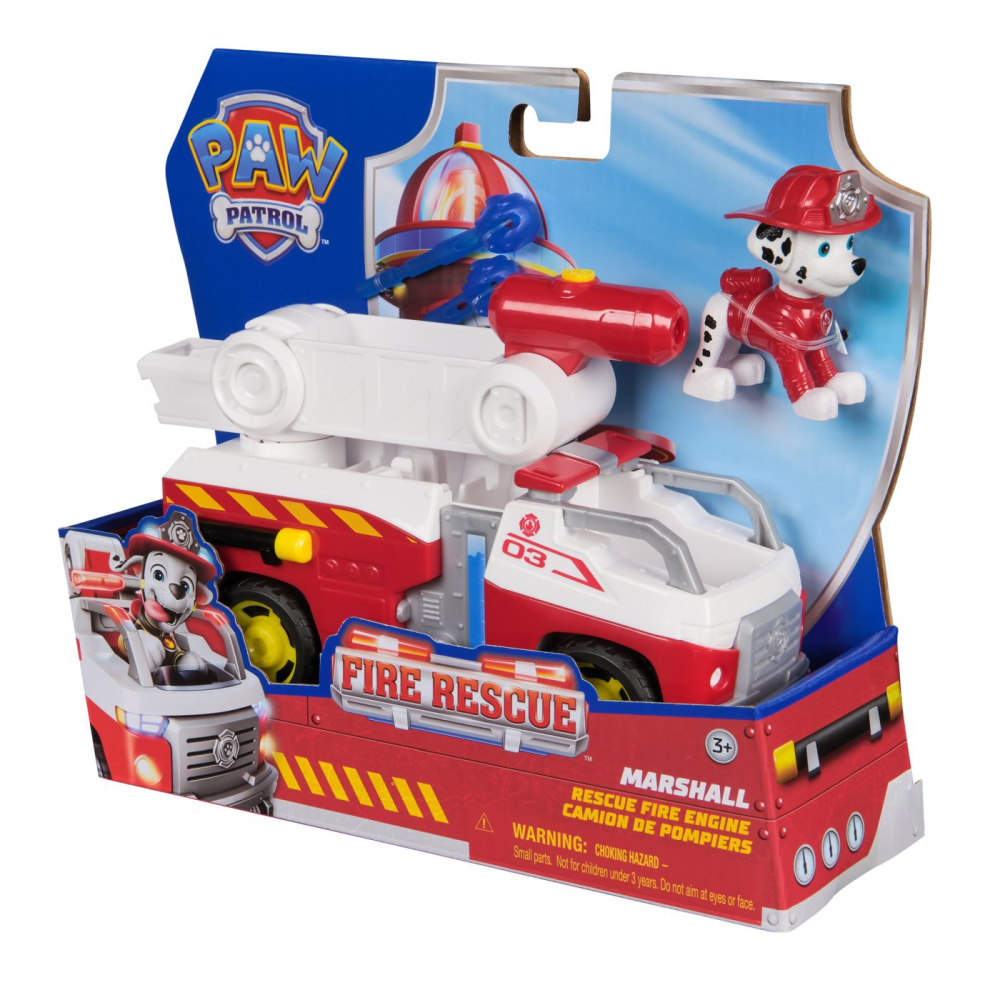 PATRULA CATELUSILOR VEHICUL DE SALVARE MASINA DE POMPIERI SI FIGURINA MARSHALL