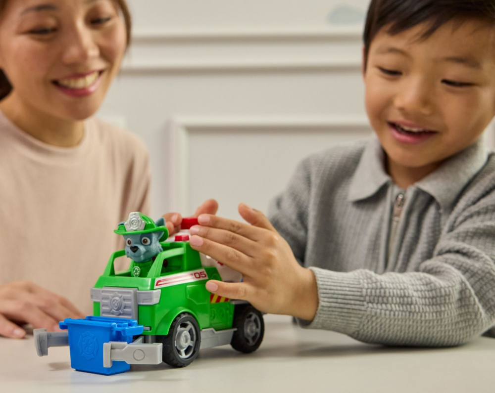 PATRULA CATELUSILOR VEHICUL DE SALVARE MASINA DE POMPIERI SI FIGURINA ROCKY [4]