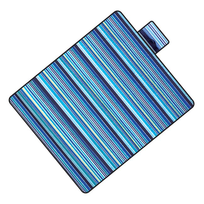 Patura impermeabila pentru picnic in dungi,albastru,150x130 cm