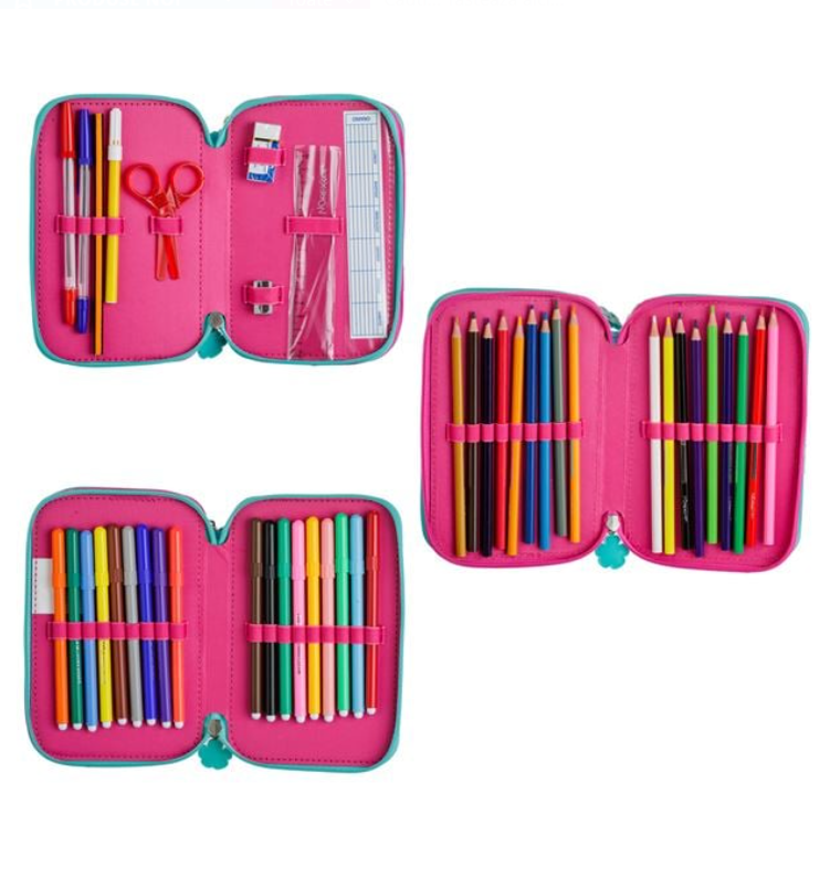 Penar echipat 3D Stitch roz-vernil, 3 compartimente [3]