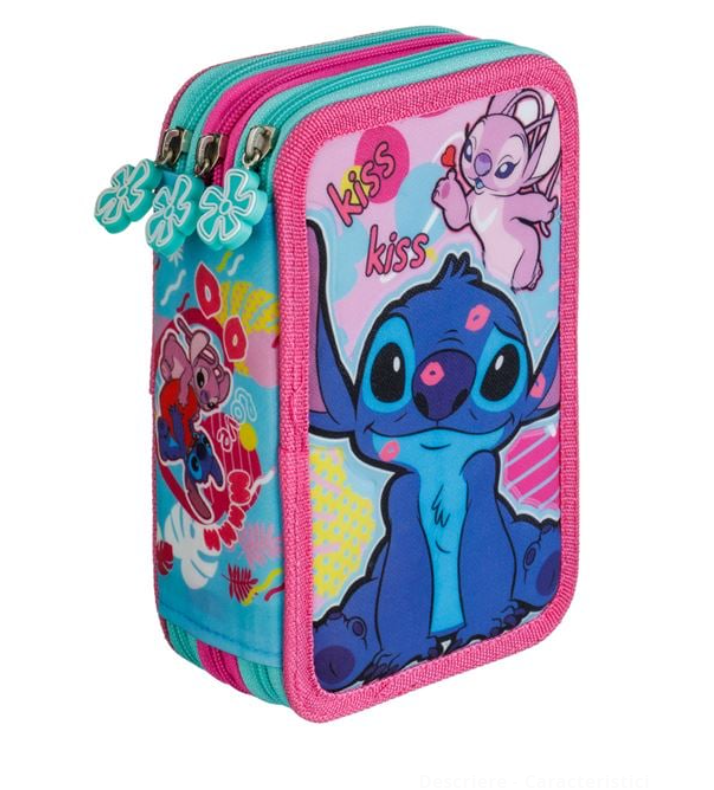 Penar echipat 3D Stitch roz-vernil, 3 compartimente [2]
