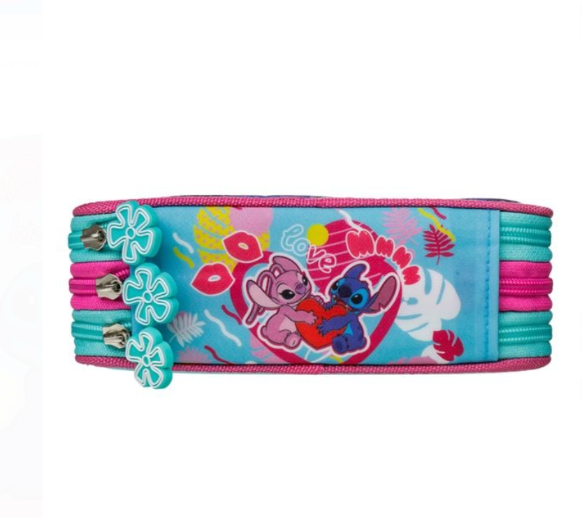 Penar echipat 3D Stitch roz-vernil, 3 compartimente [4]