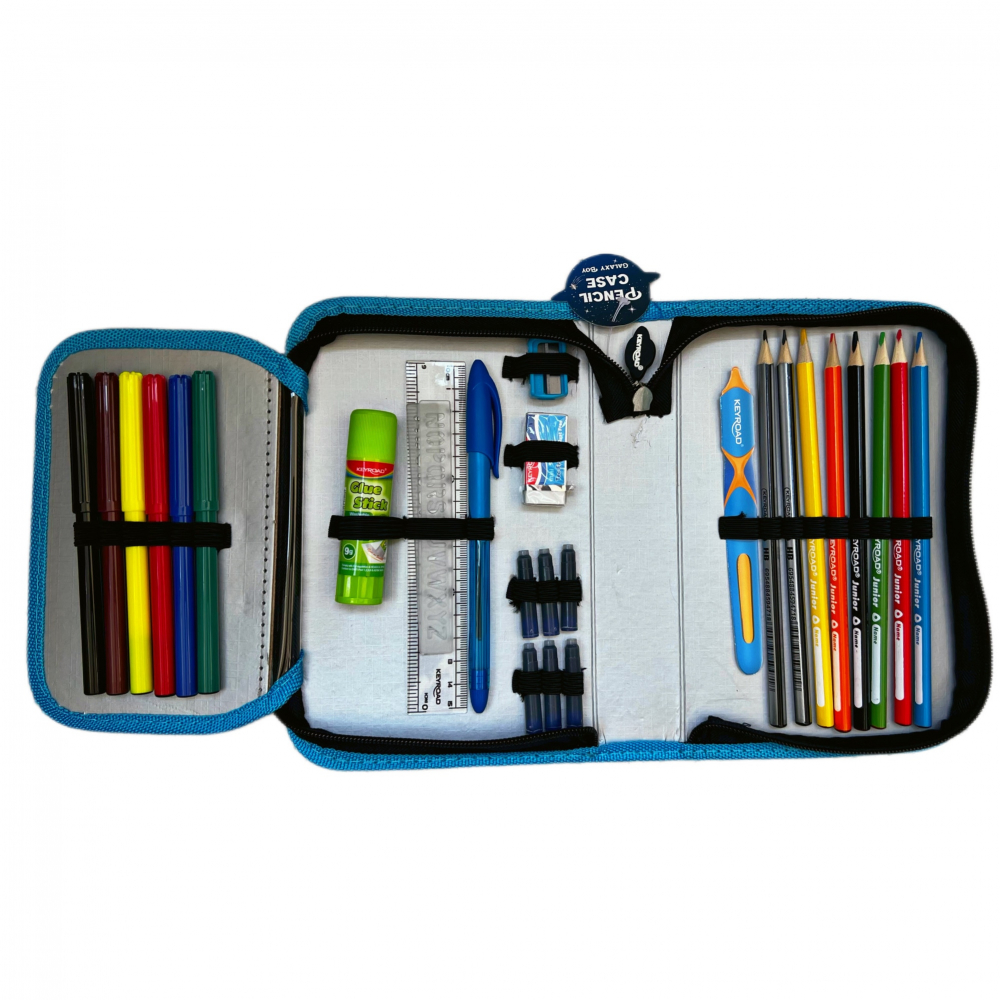 Penar echipat cu un compartiment,1 extensie, albastru, 20x14x3.5 cm [2]