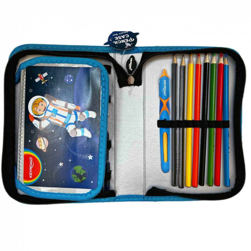 Penar echipat cu un compartiment,1 extensie, albastru, 20x14x3.5 cm [3]