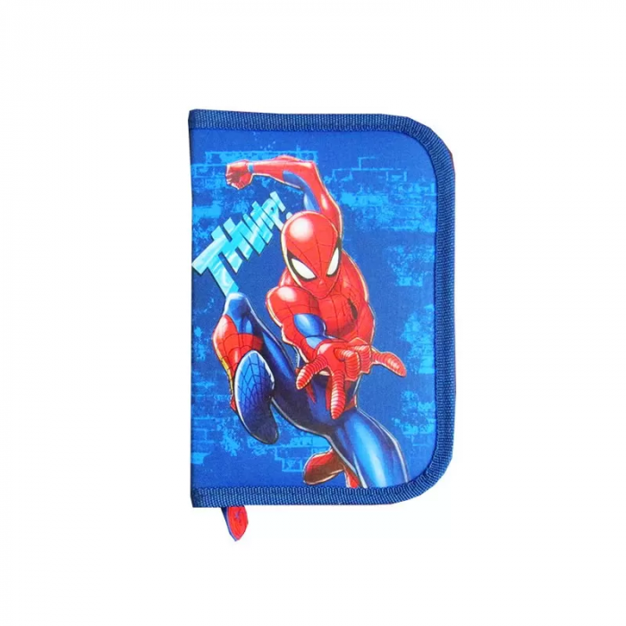 Penar neechipat cu un compartiment si 2 extensii,model Spiderman,21x14x3.5 cm
