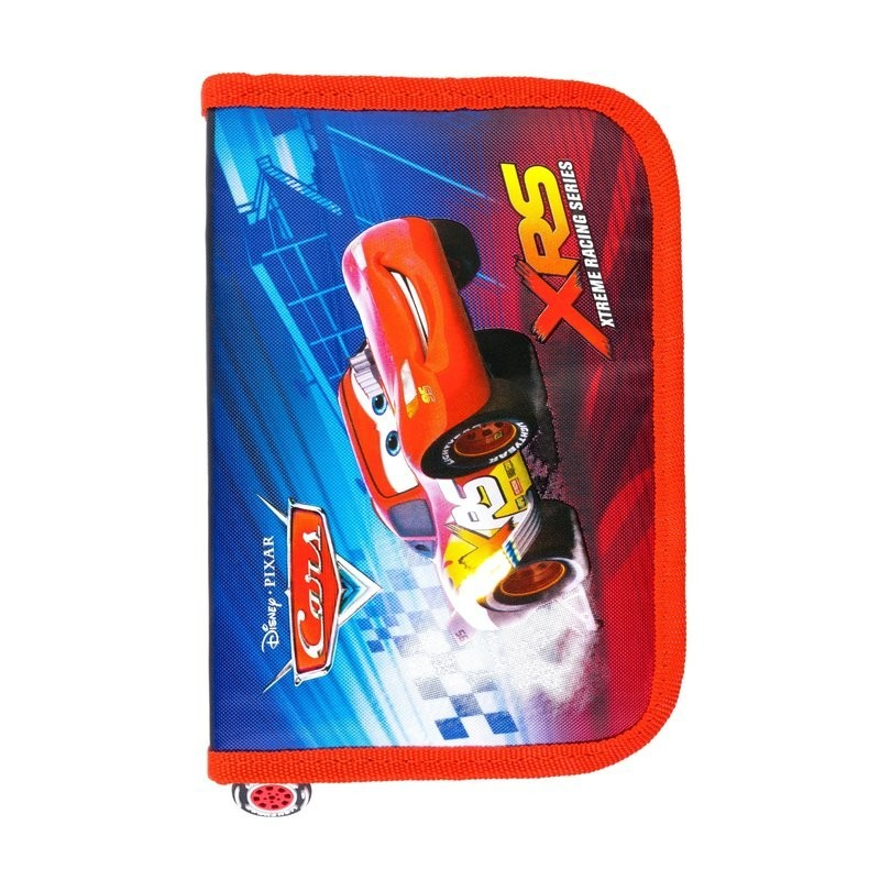 Penar neechipat Cars,1 compartiment, 2 extensii, albastru cu rosu,20x14x4 cm [1]