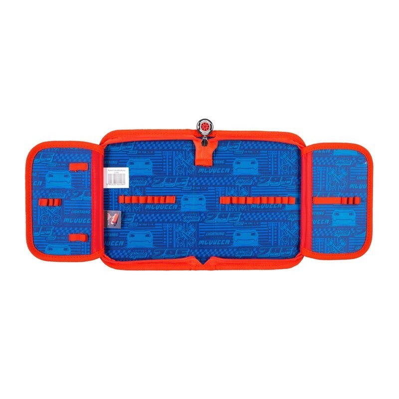 Penar neechipat Cars,1 compartiment, 2 extensii, albastru cu rosu,20x14x4 cm [2]