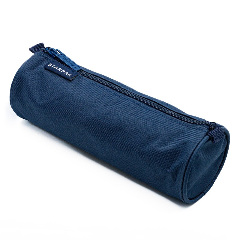 Penar cilindric bleumarin, 1 fermoar, 7×21×7 cm [1]
