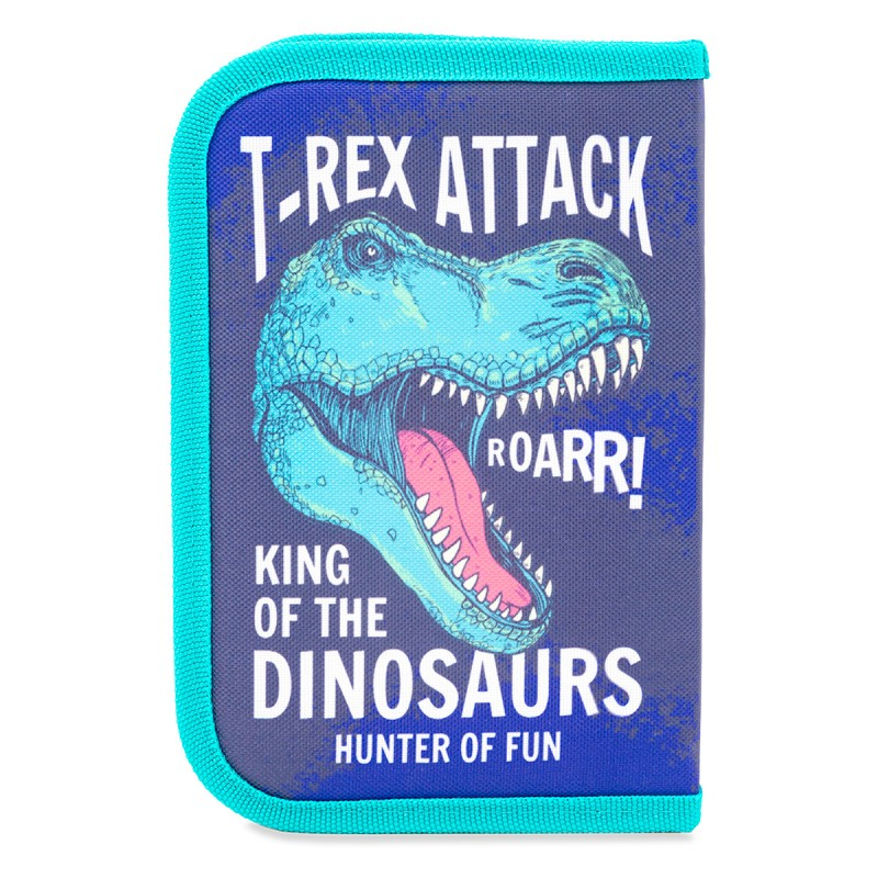 Penar neechipat Dinozaur cu 1 compartiment, diverse culori, textil,20x13x3 cm [5]