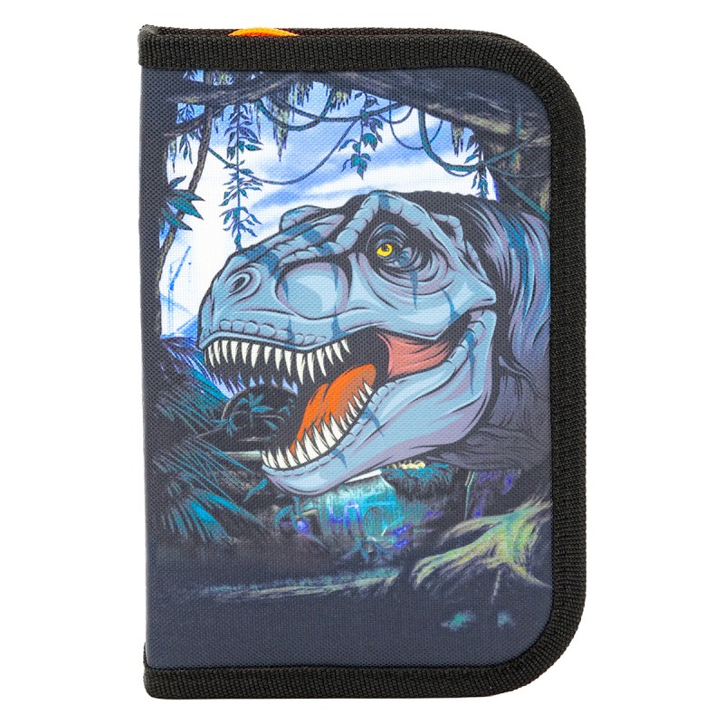 Penar neechipat Dinozaur cu 1 compartiment, diverse culori, textil,20x13x3 cm [2]