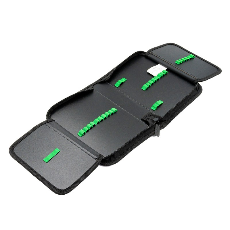 Penar neechipat Fotbal,1 compartiment, 2 extensii, negru cu verde,20x14x4 cm [3]