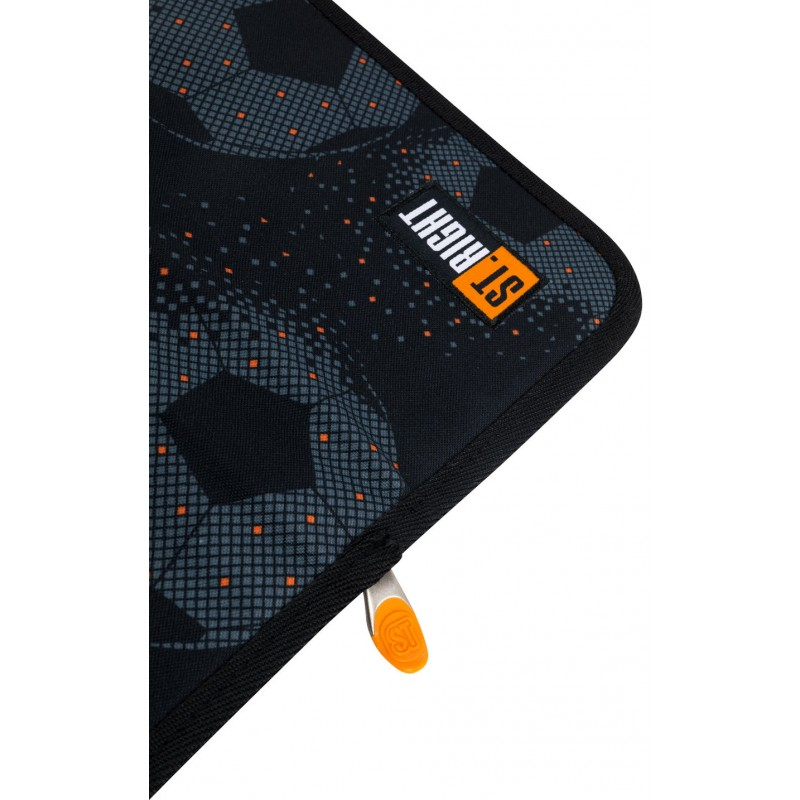 Penar neechipat Fotbal,1 compartiment, 2 extensii, negru,textil,20x14x4 cm [4]