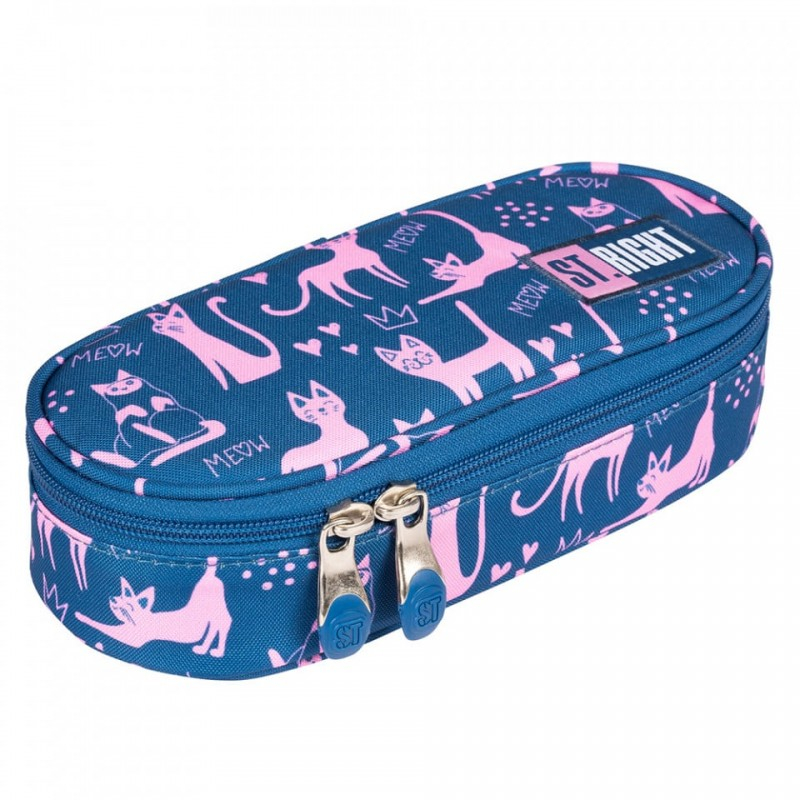 Penar neechipat Lazy Cats,1 compartiment, 1 extensie, mov cu roz,23x11x6 cm [1]