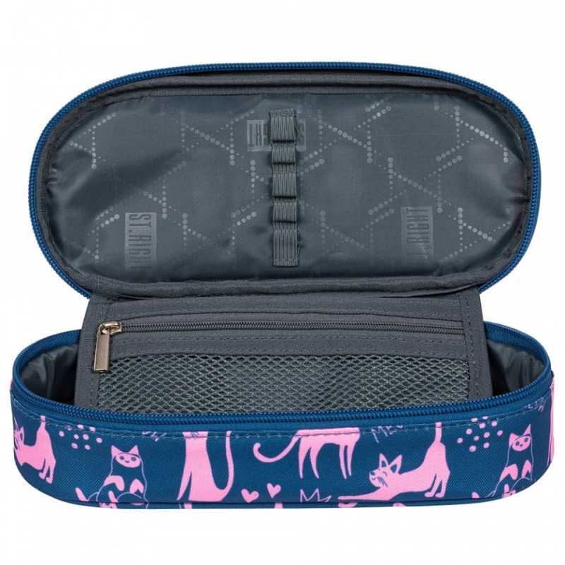 Penar neechipat Lazy Cats,1 compartiment, 1 extensie, mov cu roz,23x11x6 cm [2]